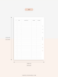 T126 | Expense Tracker in Budget, Spending Log Template