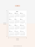 Y104_2023 | 2023 Calendar Planner Inserts Printable