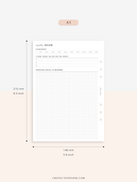 W118 | Monthly+Weekly+Review Total Planner Inserts Template, Monday Start Only