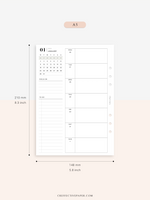 W108_01GX_WO1P_2023 | 2023 Dated Weekly Planner Inserts Printable Template