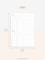 W117 | WO4P, Weekly 24-hour Schedule, To-do List Planner Template