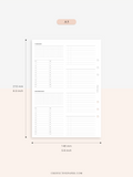 W117 | WO4P, Weekly 24-hour Schedule, To-do List Planner Template