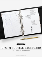 DA122 | Editable Daily & Weekly & Monthly Routine Dashboard ...