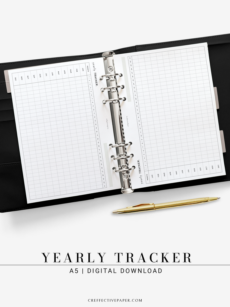Y107 | Yearly Tracker, Habit Tracking Template – CreffectivePaper