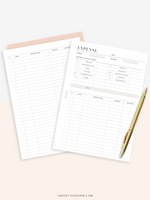 T126 | Expense Tracker in Budget, Spending Log Template