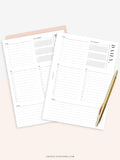 D113 | 24-hour Daily Schedule Planner Inserts Printable Template