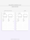 B102 | Book Review & Reading Journal Bundle Printable
