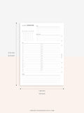 M108 | Monthly Overview, Month on a Page Printable Planner Inserts