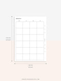 M101 | Basic Monthly Planner Printable Inserts for Minimalist