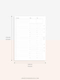 W112 | To-do List Type Weekly Schedule Planner Printable Inserts