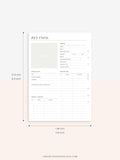 N110 | Printable Pet Information & Care Planner Template