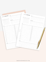 M108 | Monthly Overview, Month on a Page Printable Planner Inserts