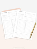 M108 | Monthly Overview, Month on a Page Printable Planner Inserts