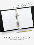 W110 | Week on 2 Pages, Weekly Planner & Tracker & Checklist