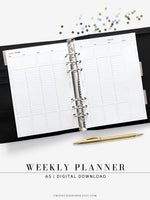 W111 | Weekly Schedule Planner Printable Inserts Template