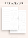 W112 | To-do List Type Weekly Schedule Planner Printable Inserts