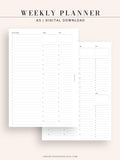 W112 | To-do List Type Weekly Schedule Planner Printable Inserts