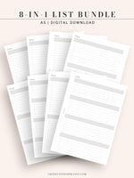 N107 | Checklist Bundle Template to Personalize Category