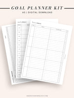 T101 | Goal Setting Planner Bundle Template for Business and Personal