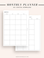 M101 | Basic Monthly Planner Printable Inserts for Minimalist
