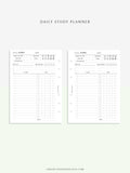 D108 | Daily Study Planner Inserts Printable Template