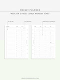 W112 | To-do List Type Weekly Schedule Planner Printable Inserts