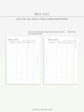 N119-L | Bill & Subscription List