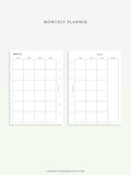 M101 | Basic Monthly Planner Printable Inserts for Minimalist