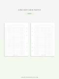 N101-3 | Printable Line Dot Grid Notes Template