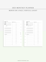 M113_V_2023 | 2023 Monthly Planner Printable (MO1P_Vertical)
