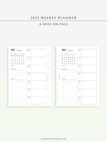 W108_01GX_WO1P_2023 | 2023 Dated Weekly Planner Inserts Printable Template
