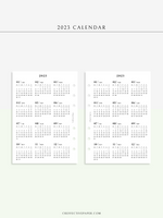 Y104_2023 | 2023 Calendar Planner Inserts Printable