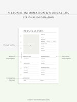 N113 | Personal Information & Medical Log Template