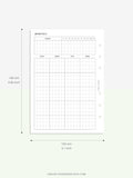 M106_G | Monthly Planner with 31 Days Habit Tracker Printable Inserts