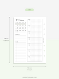 W108_01G_WO1P_2023 | 2023 Dated Weekly Planner Inserts Printable Template