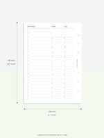 W112 | To-do List Type Weekly Schedule Planner Printable Inserts