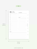 D111_C_2023 | 2023 Dated Daily Planner, Lined Layout, Day on a Page