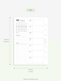 W108_01GX_WO2P_2023 | 2023 Dated Weekly Planner Inserts Printable Template