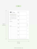 W108_01GX_WO1P_2023 | 2023 Dated Weekly Planner Inserts Printable Template