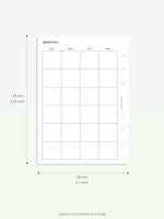 M101 | Basic Monthly Planner Printable Inserts for Minimalist
