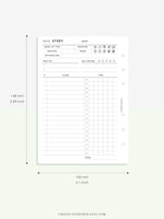 D108 | Daily Study Planner Inserts Printable Template