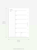 W107 | Week on a Page, Weekly Planner Printable Inserts, Monday Start