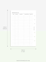 N113 | Personal Information & Medical Log Template