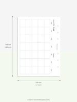 M111 | Horizontal Monthly Planner Printable Inserts, Month on a Page