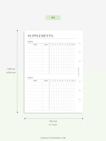 N121-6 | Vitamins & Supplements Tracker, Medication Log Template