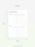 N121-6 | Vitamins & Supplements Tracker, Medication Log Template