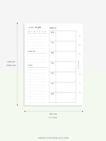 W108 | Week on a Page, Weekly Planner Printable Inserts Template