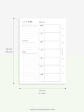 W108 | Week on a Page, Weekly Planner Printable Inserts Template