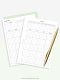 M106_G | Monthly Planner with 31 Days Habit Tracker Printable Inserts