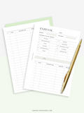 T126 | Expense Tracker in Budget, Spending Log Template